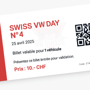 Billet entrée SWISS VW DAY N°4