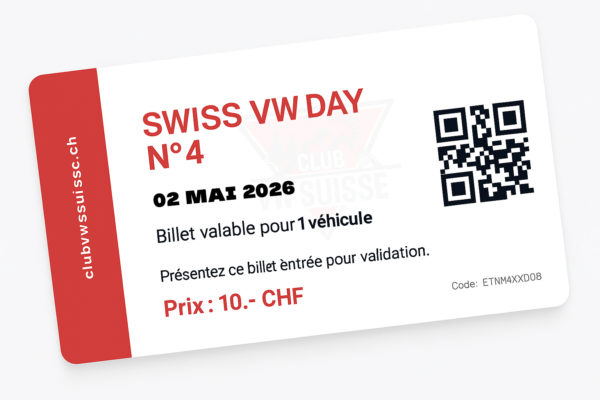 Billet entrée SWISS VW DAY N°4